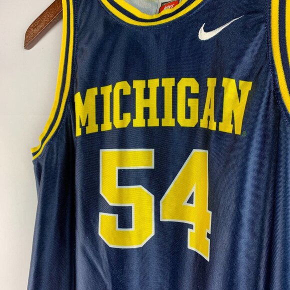 Vintage 1997 Nike Michigan Wolverines Youth Basketball Jersey #54 XL Made in USA - Picture 2 of 9